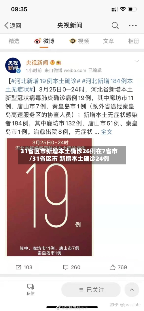 31省区市新增本土确诊26例在7省市/31省区市 新增本土确诊24例-第2张图片