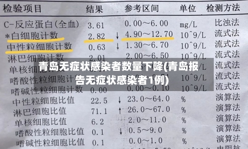 青岛无症状感染者数量下降(青岛报告无症状感染者1例)