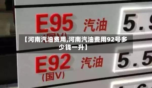 【河南汽油费用,河南汽油费用92号多少钱一升】
