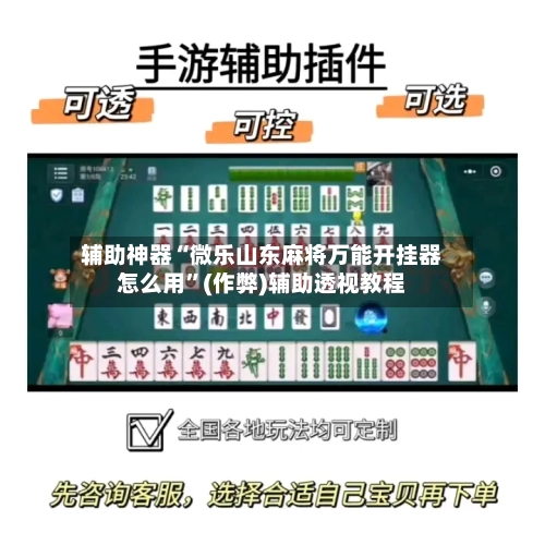 辅助神器“微乐山东麻将万能开挂器怎么用”(作弊)辅助透视教程