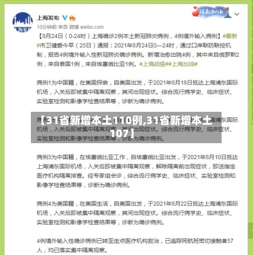 【31省新增本土110例,31省新增本土107】-第3张图片