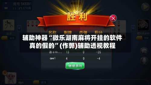 辅助神器“微乐湖南麻将开挂的软件真的假的”(作弊)辅助透视教程-第3张图片