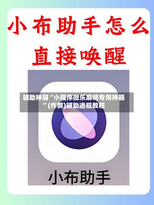 辅助神器“小程序微乐麻将专用神器”(作弊)辅助透视教程-第2张图片