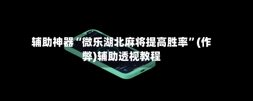 辅助神器“微乐湖北麻将提高胜率	”(作弊)辅助透视教程-第3张图片