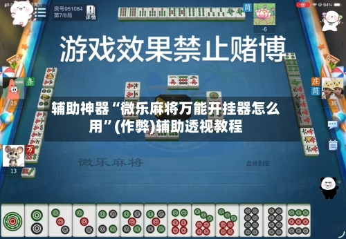 辅助神器“微乐麻将万能开挂器怎么用”(作弊)辅助透视教程-第3张图片