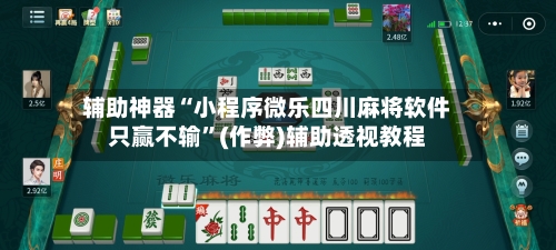 辅助神器“小程序微乐四川麻将软件只赢不输	”(作弊)辅助透视教程-第3张图片