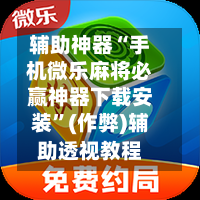 辅助神器“手机微乐麻将必赢神器下载安装”(作弊)辅助透视教程-第3张图片