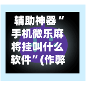 辅助神器“手机微乐麻将挂叫什么软件”(作弊)辅助透视教程