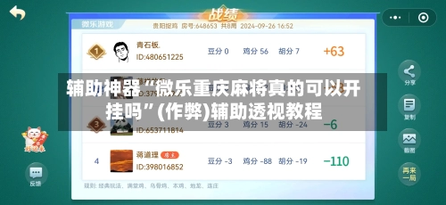 辅助神器“微乐重庆麻将真的可以开挂吗”(作弊)辅助透视教程-第2张图片