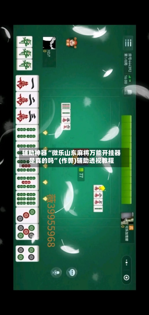 辅助神器“微乐山东麻将万能开挂器是真的吗”(作弊)辅助透视教程-第2张图片