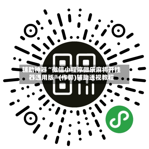 辅助神器“微信小程序微乐麻将开挂器通用版”(作弊)辅助透视教程-第3张图片