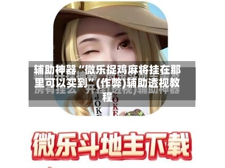 辅助神器“微乐捉鸡麻将挂在那里可以买到”(作弊)辅助透视教程