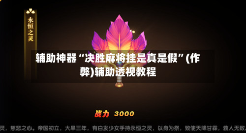 辅助神器“决胜麻将挂是真是假”(作弊)辅助透视教程-第3张图片