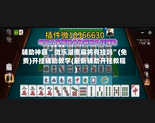 辅助神器“ 微乐湖南麻将有挂吗”(免费)开挂辅助教学(最新辅助开挂教程)