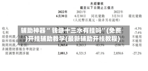 辅助神器“ 钱塘十三水有挂吗”(免费)开挂辅助教学(最新辅助开挂教程)-第3张图片