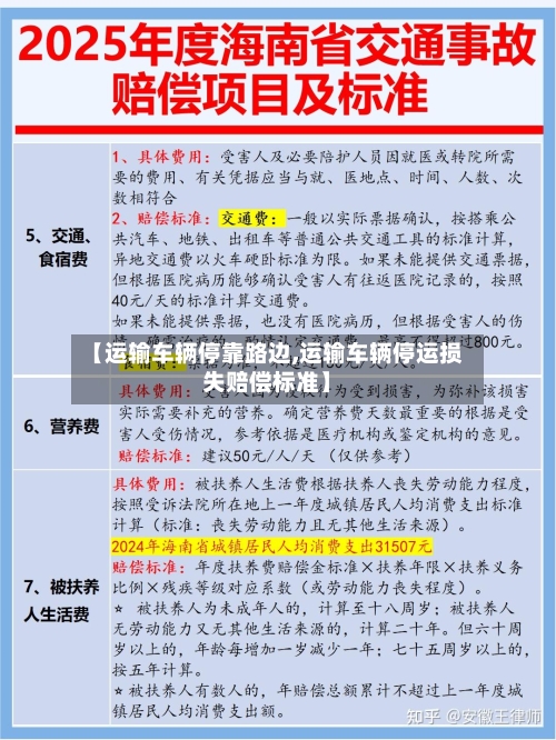 【运输车辆停靠路边,运输车辆停运损失赔偿标准】-第2张图片
