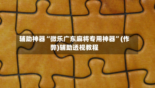 辅助神器“微乐广东麻将专用神器”(作弊)辅助透视教程