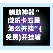 辅助神器“ 微乐卡五星怎么开挂”(免费)开挂辅助教学(最新辅助开挂教程)-第3张图片
