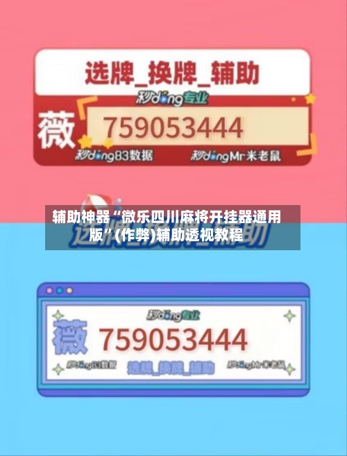 辅助神器“微乐四川麻将开挂器通用版	”(作弊)辅助透视教程-第2张图片