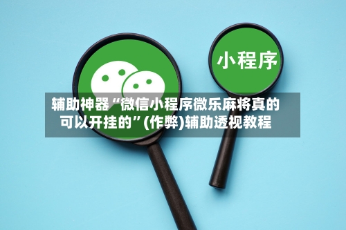 辅助神器“微信小程序微乐麻将真的可以开挂的”(作弊)辅助透视教程-第2张图片
