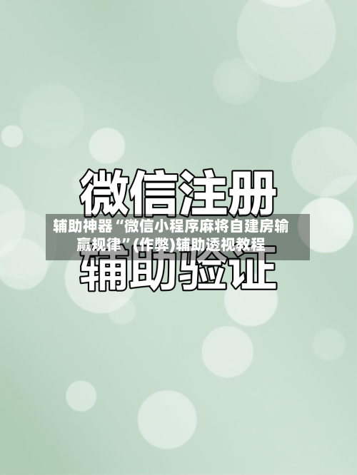 辅助神器“微信小程序麻将自建房输赢规律	”(作弊)辅助透视教程-第2张图片