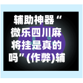 辅助神器“微乐四川麻将挂是真的吗”(作弊)辅助透视教程