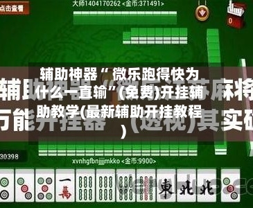 辅助神器“ 微乐跑得快为什么一直输”(免费)开挂辅助教学(最新辅助开挂教程)-第2张图片