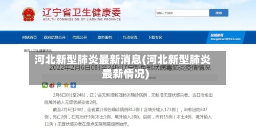 河北新型肺炎最新消息(河北新型肺炎最新情况)