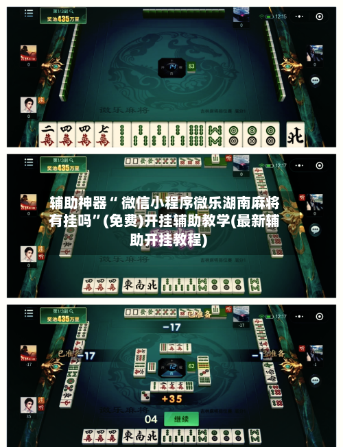 辅助神器“ 微信小程序微乐湖南麻将有挂吗	”(免费)开挂辅助教学(最新辅助开挂教程)-第3张图片