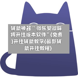 辅助神器“ 微乐安徽麻将开挂版本软件”(免费)开挂辅助教学(最新辅助开挂教程)-第3张图片