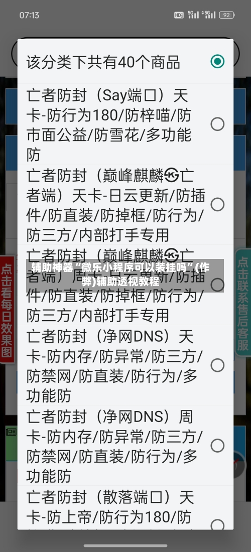 辅助神器“微乐小程序可以装挂吗”(作弊)辅助透视教程-第3张图片