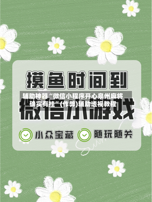 辅助神器“微信小程序开心泉州麻将确实有挂”(作弊)辅助透视教程-第2张图片