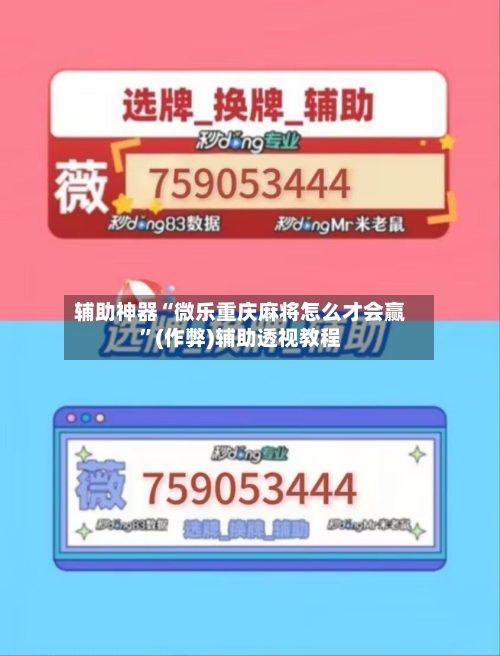 辅助神器“微乐重庆麻将怎么才会赢”(作弊)辅助透视教程