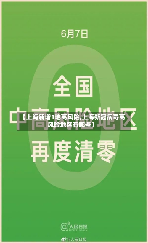 【上海新增1地高风险,上海新冠病毒高风险地区有哪些】-第2张图片