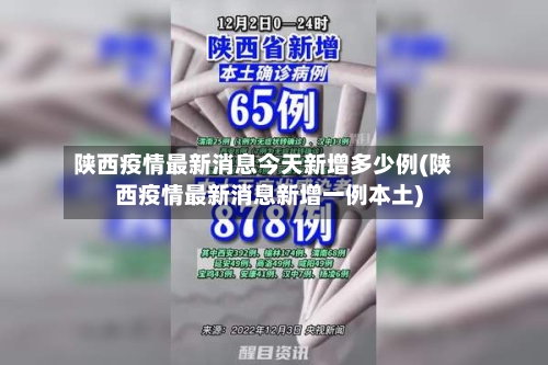 陕西疫情最新消息今天新增多少例(陕西疫情最新消息新增一例本土)-第2张图片