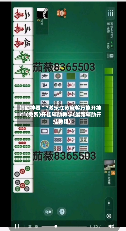 辅助神器“ ?微乐江苏麻将万能开挂?”(免费)开挂辅助教学(最新辅助开挂教程)-第2张图片