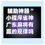 辅助神器“小程序雀神广东麻将有赢的规律吗”(作弊)辅助透视教程-第3张图片
