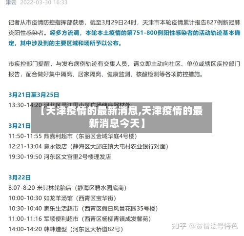【天津疫情的最新消息,天津疫情的最新消息今天】