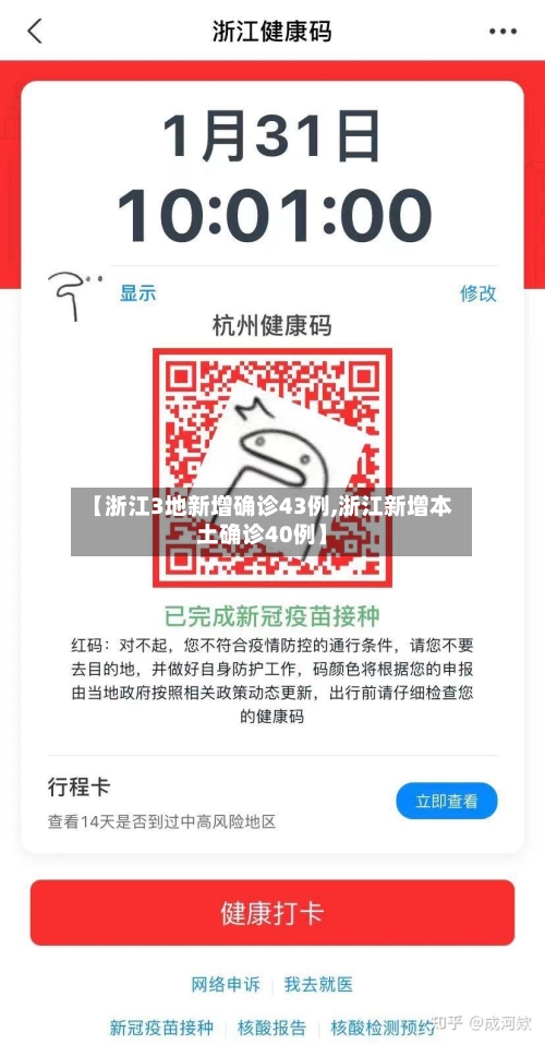 【浙江3地新增确诊43例,浙江新增本土确诊40例】