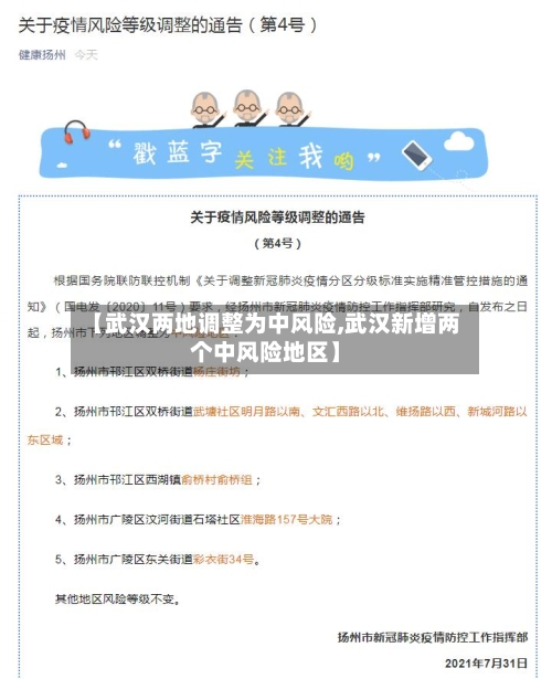 【武汉两地调整为中风险,武汉新增两个中风险地区】-第3张图片