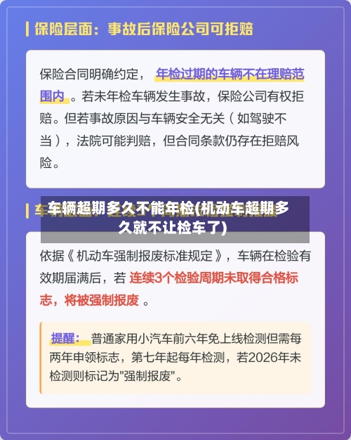车辆超期多久不能年检(机动车超期多久就不让检车了)-第2张图片