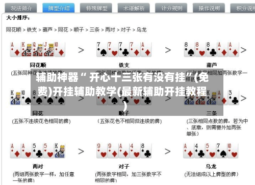 辅助神器“ 开心十三张有没有挂	”(免费)开挂辅助教学(最新辅助开挂教程)-第3张图片