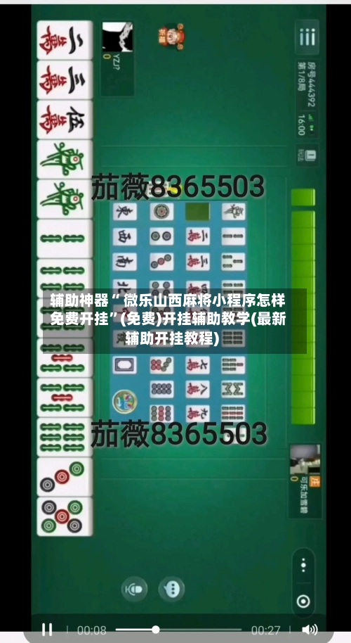 辅助神器“ 微乐山西麻将小程序怎样免费开挂”(免费)开挂辅助教学(最新辅助开挂教程)