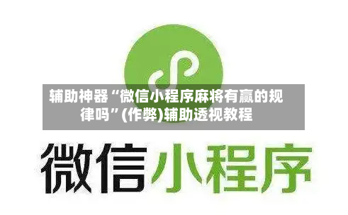 辅助神器“微信小程序麻将有赢的规律吗”(作弊)辅助透视教程-第3张图片