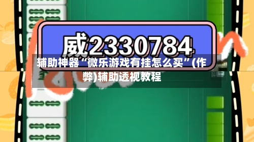辅助神器“微乐游戏有挂怎么买”(作弊)辅助透视教程-第2张图片