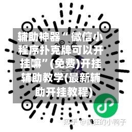 辅助神器“ 微信小程序扑克牌可以开挂嘛”(免费)开挂辅助教学(最新辅助开挂教程)-第2张图片