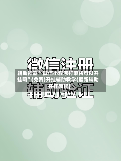 辅助神器“ 微信小程序打麻将可以开挂嘛”(免费)开挂辅助教学(最新辅助开挂教程)-第2张图片