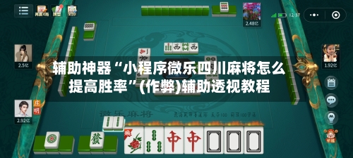 辅助神器“小程序微乐四川麻将怎么提高胜率”(作弊)辅助透视教程-第2张图片