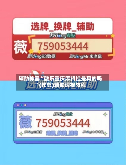 辅助神器“微乐重庆麻将挂是真的吗”(作弊)辅助透视教程-第2张图片