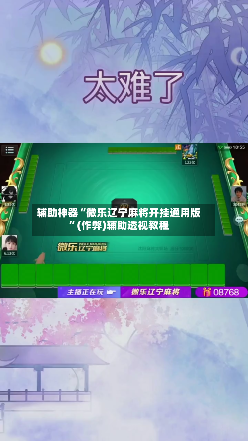 辅助神器“微乐辽宁麻将开挂通用版”(作弊)辅助透视教程-第2张图片